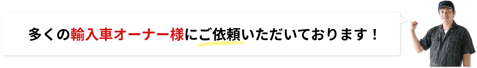 多くの輸入車オーナー様にご依頼いただいております！